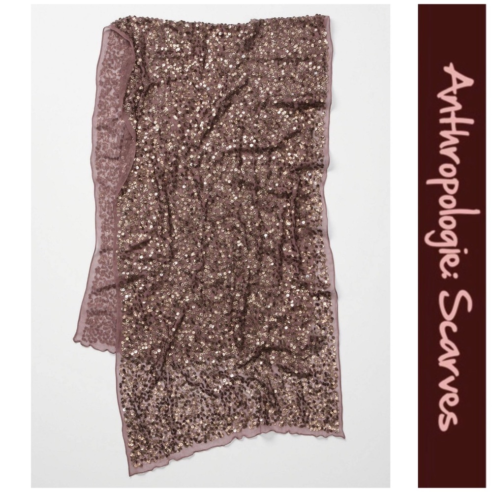 NWTs Anthro “Zowie Sequin Scarf by Rose & Rose - Picture 2 of 4